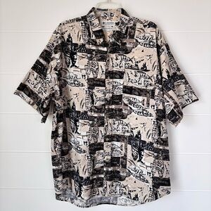 Vintage Columbia Sportswear Mens Button Down Short Sleeve Fishing Shirt XL